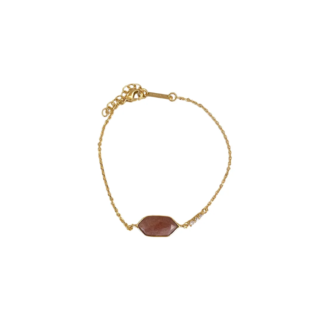 Bracelet Hexa Quartz Fraise - Hanka In