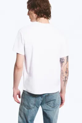 T-SHIRT CLASSIQUE CARRÉ - Blanc — photo 2