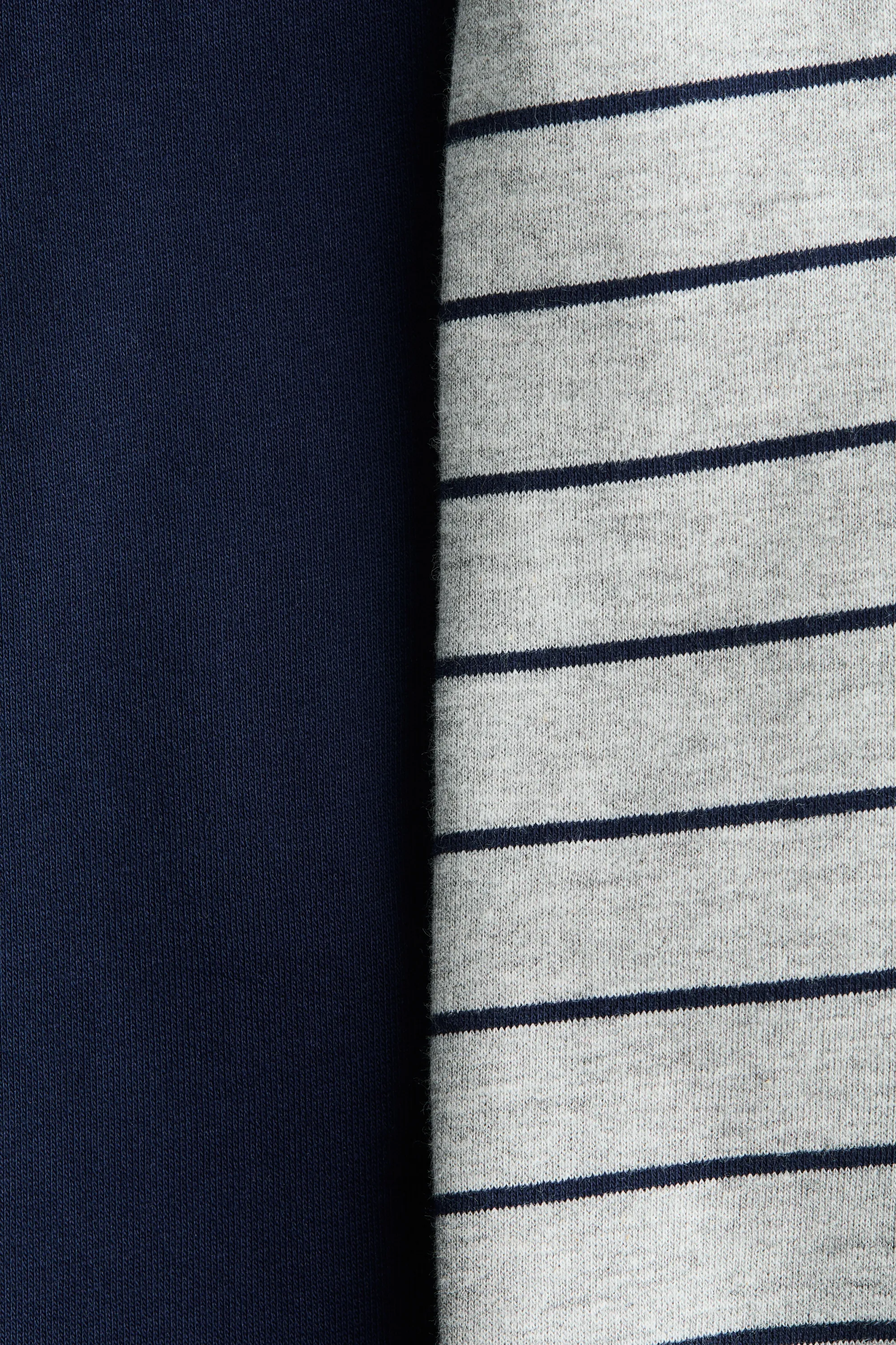 Lot de 2 pantalons jogger - Gris clair/rayures bleu marine