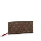 Portefeuille clemence monogram fuchsia