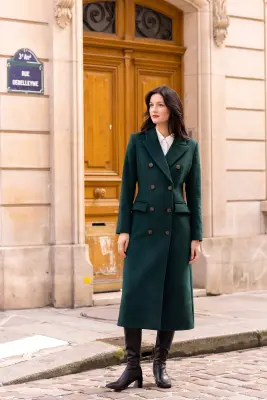 Frederick Wool Coat - Emerald — photo 2