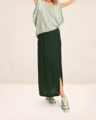 Jupe longue Save HK Green – Karma Koma — photo 3