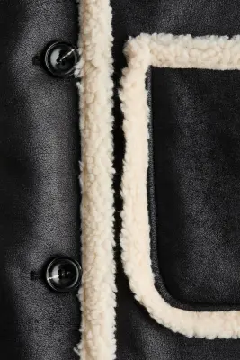 Manteau double face - Noir — photo 4