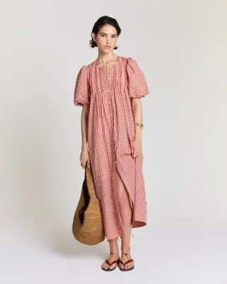 Robe Lavanda vichy jaune et rouge — photo 1