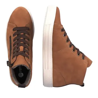Bottines Remonte D0972-23 Marron - Lacets Zip Grande Pointure Femme — photo 5