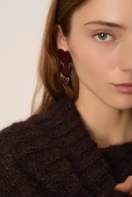 Boucles D'Oreilles Maureen Prune — photo 1