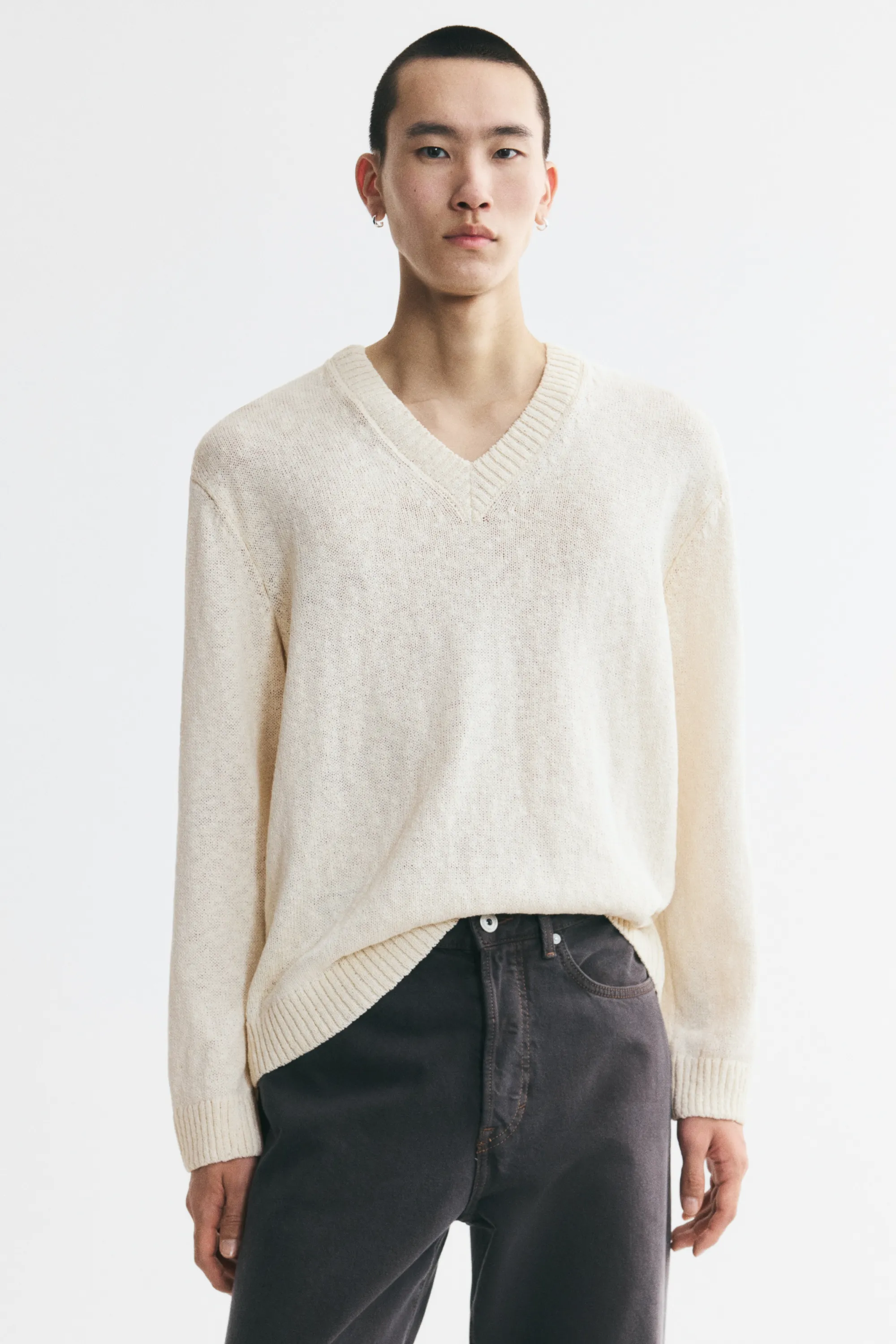 Pull Regular Fit - Beige clair