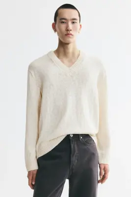Pull Regular Fit - Beige clair — photo 1