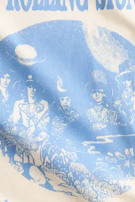 T-shirt oversize imprimé - Crème/The Rolling Stones — photo 3