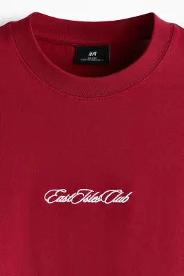 T-shirt imprimé Relaxed Fit - Rouge/East Isles Club — photo 3
