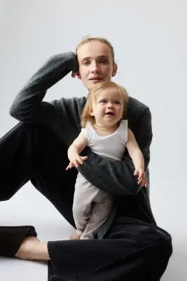 MAMA Pull d'allaitement Before & After - Gris foncé chiné — photo 1
