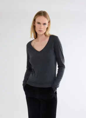 T-shirt en coton et cachemire — photo 2