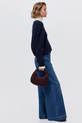 Wide High Jeans - Bleu denim — photo 2