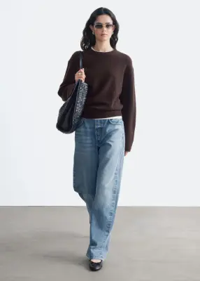 Pull en maille - Marron foncé — photo 2