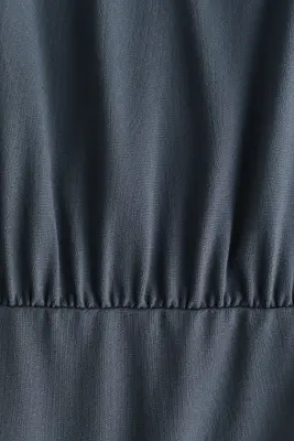 Robe à manches longues en jersey - Bleu foncé — photo 4