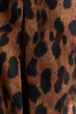 Jupe-short avec boucle - Marron/imprimé léopard — photo 3