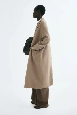 Manteau fait main à fermeture croisée - Beige — photo 5