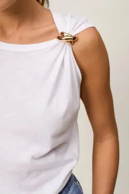 Tee-shirt Felicia Ecru — photo 2