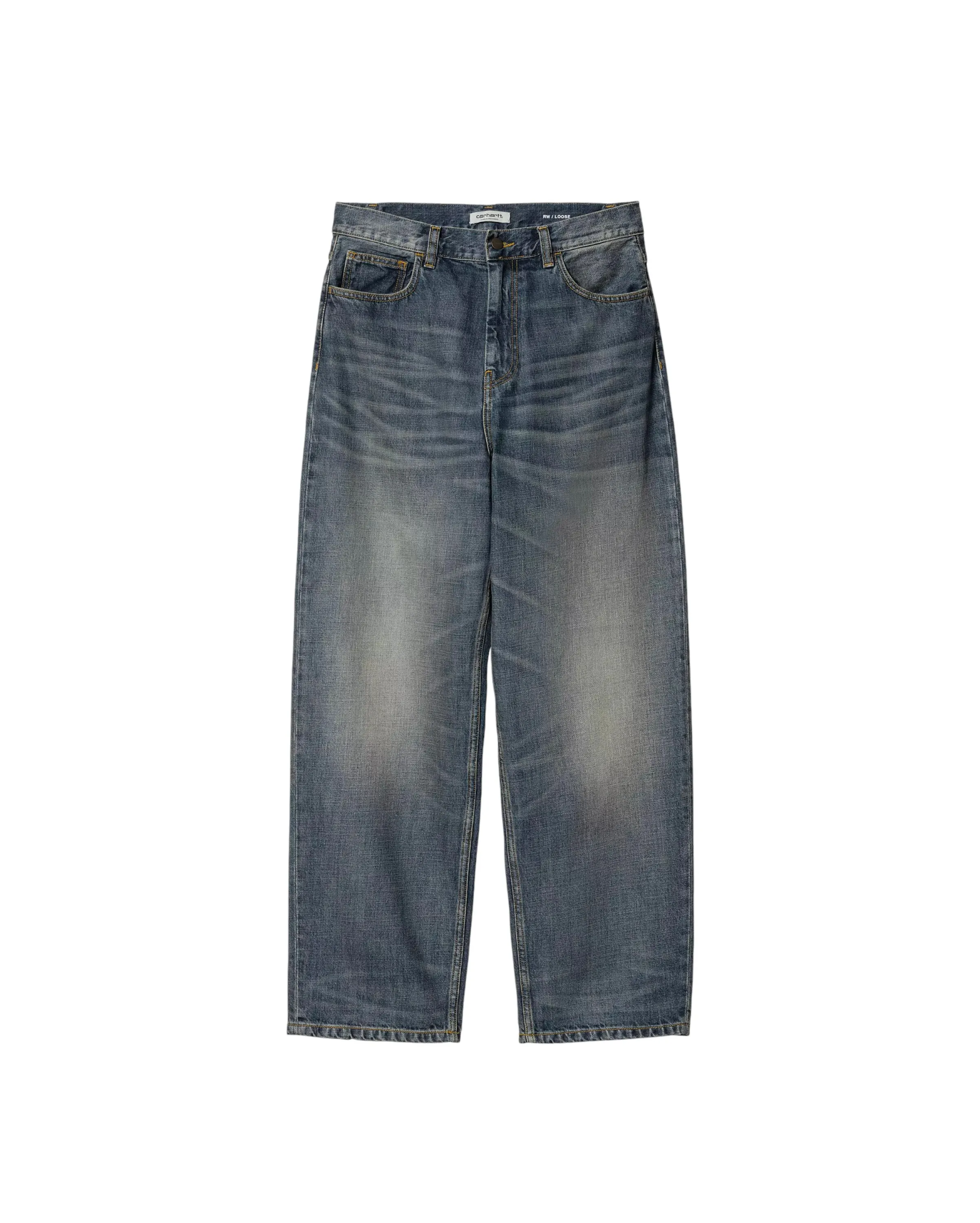 W Brandon Pant Blue Worn Used Wash