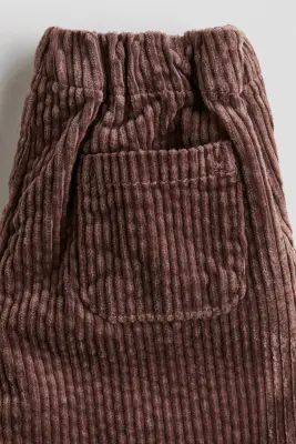 Pantalon en velours de coton côtelé - Marron — photo 2