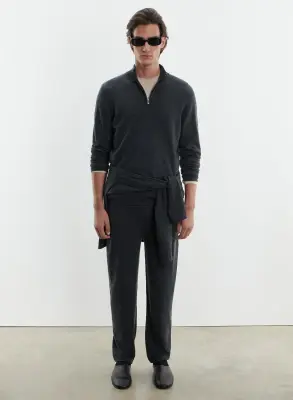 Pantalon en laine mérinos et élasthanne