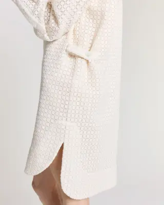 Robe Lioren guipure carreaux écru — photo 4