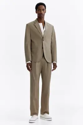 Veste Regular Fit à fermeture droite - Vert kaki — photo 2