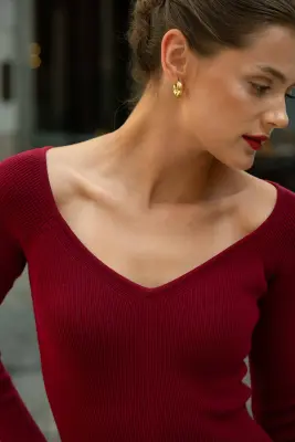 Vanessa Knit Dress - Red — photo 4