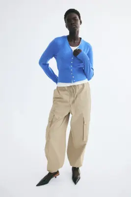 Gilet en maille fine - Bleu — photo 2
