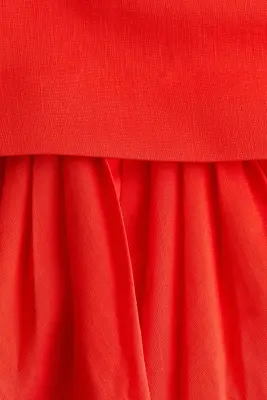 Jupe midi ballon - Rouge vif — photo 5