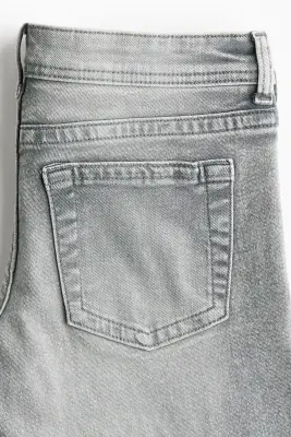 Flared Ultra Low Waist Jeans - Gris denim clair — photo 4