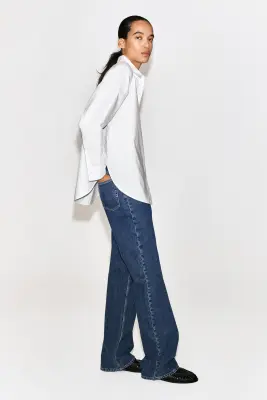 CHEMISE CLASSIQUE EN POPELINE DE COTON - BLANC — photo 5