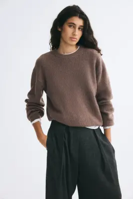 Pull - Taupe foncé — photo 1