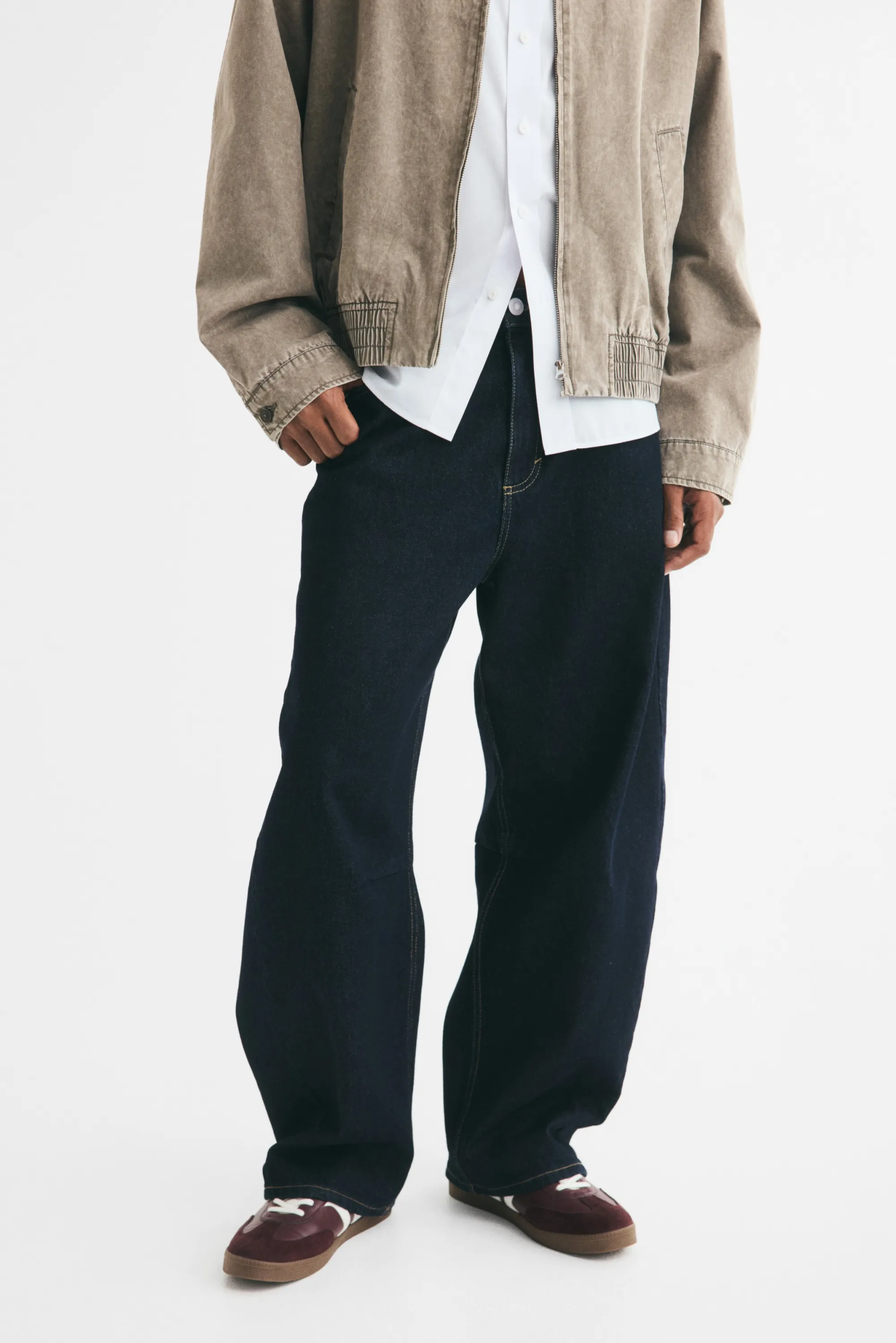 Baggy Barrel Jeans - Bleu denim foncé