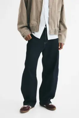 Baggy Barrel Jeans - Bleu denim foncé — photo 1
