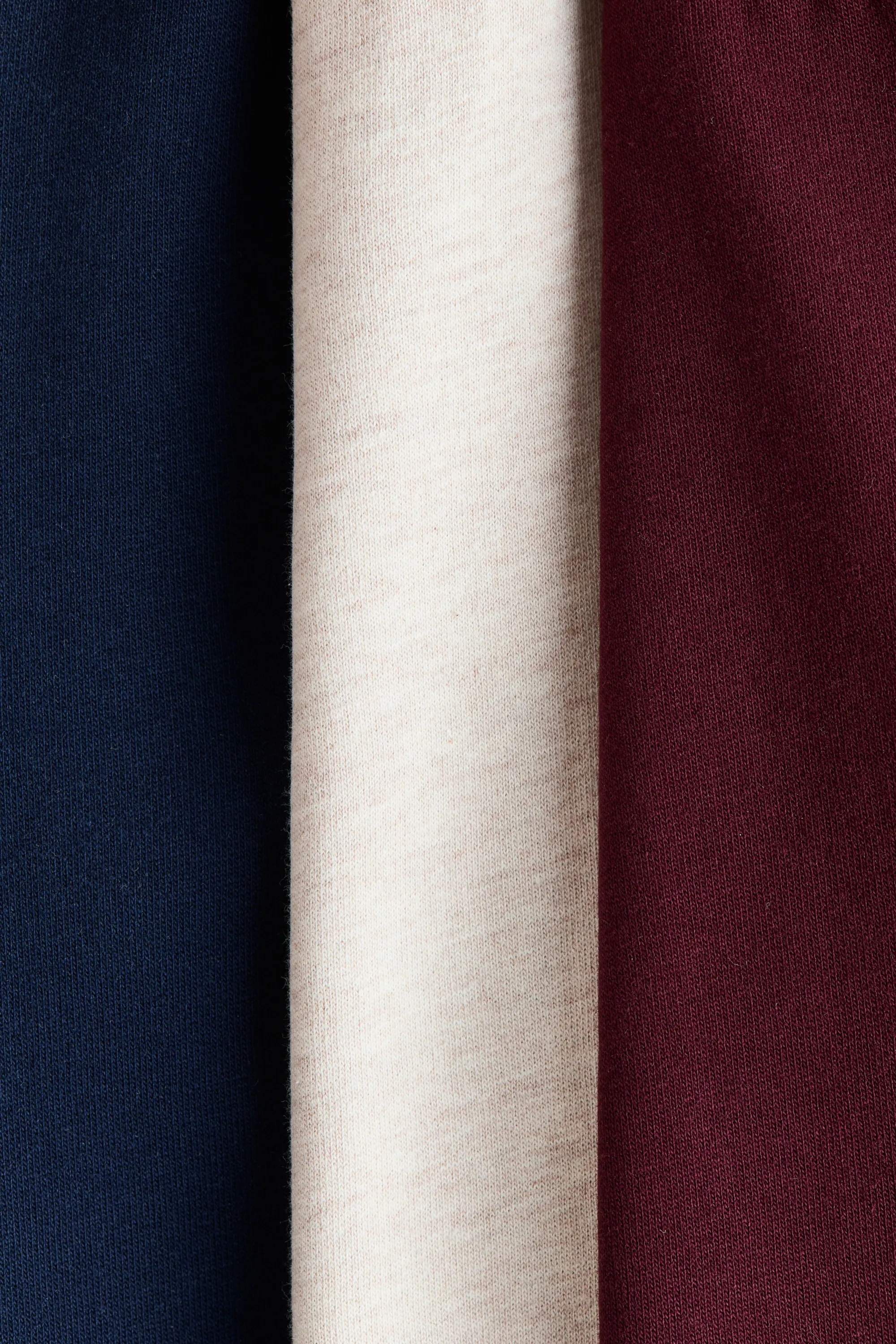 Lot de 3 pantalons jogger - Bleu marine/rouge foncé/beige