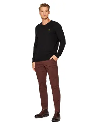LYLE & SCOTT PULL COL V Noir — photo 3