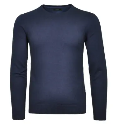RAGMAN PULL COTON CASHMERE COL ROND Marine — photo 2