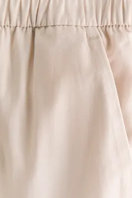 Pantalon ballon à cordon - Beige clair — photo 3