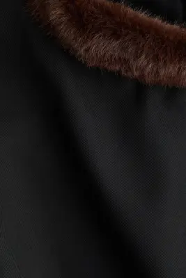 Robe droite avec col - Noir — photo 4