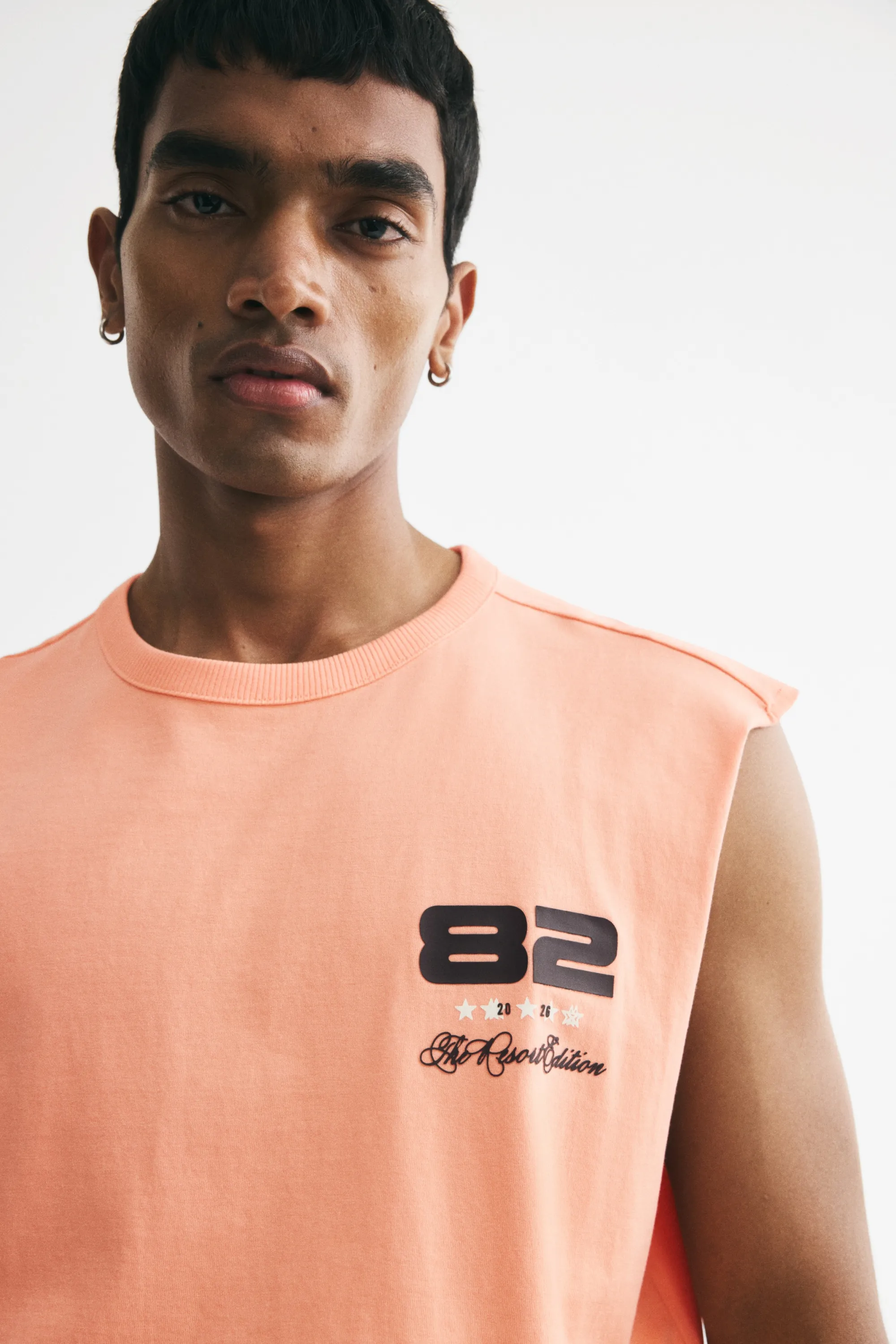 Débardeur imprimé Loose Fit - Rose corail/82