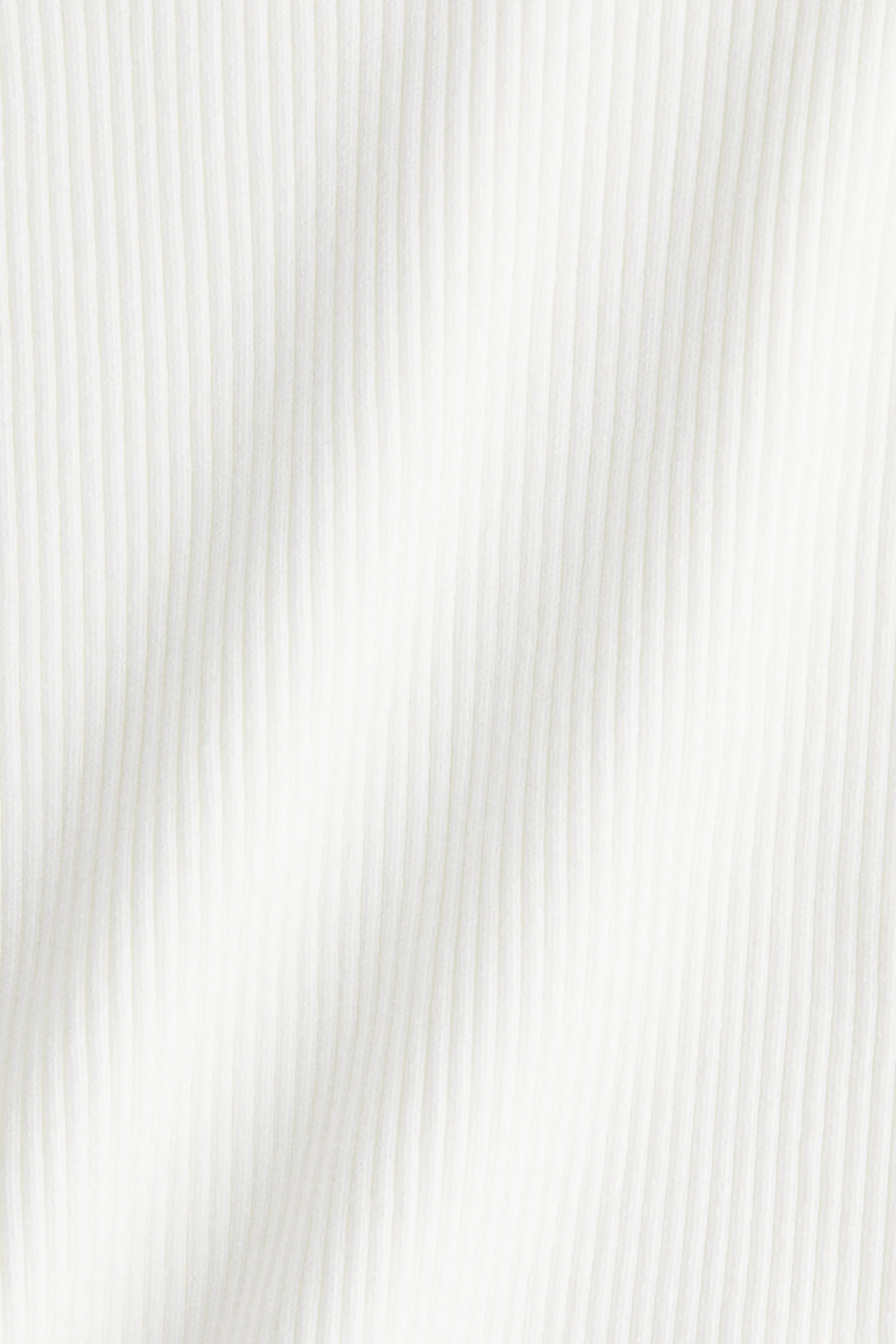 Top épaules nues en maille côtelée - Blanc