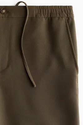 Pantalon Regular Fit en twill - Vert kaki foncé — photo 4