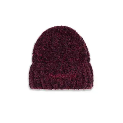Bonnet Polar fluff – wine/red — photo 1