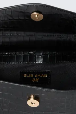 Sac porté épaule en cuir - Noir — photo 2
