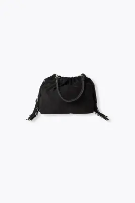 Sac à franges en cuir Femme