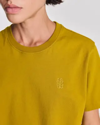 Tee-shirt Bree brodé ocre — photo 3