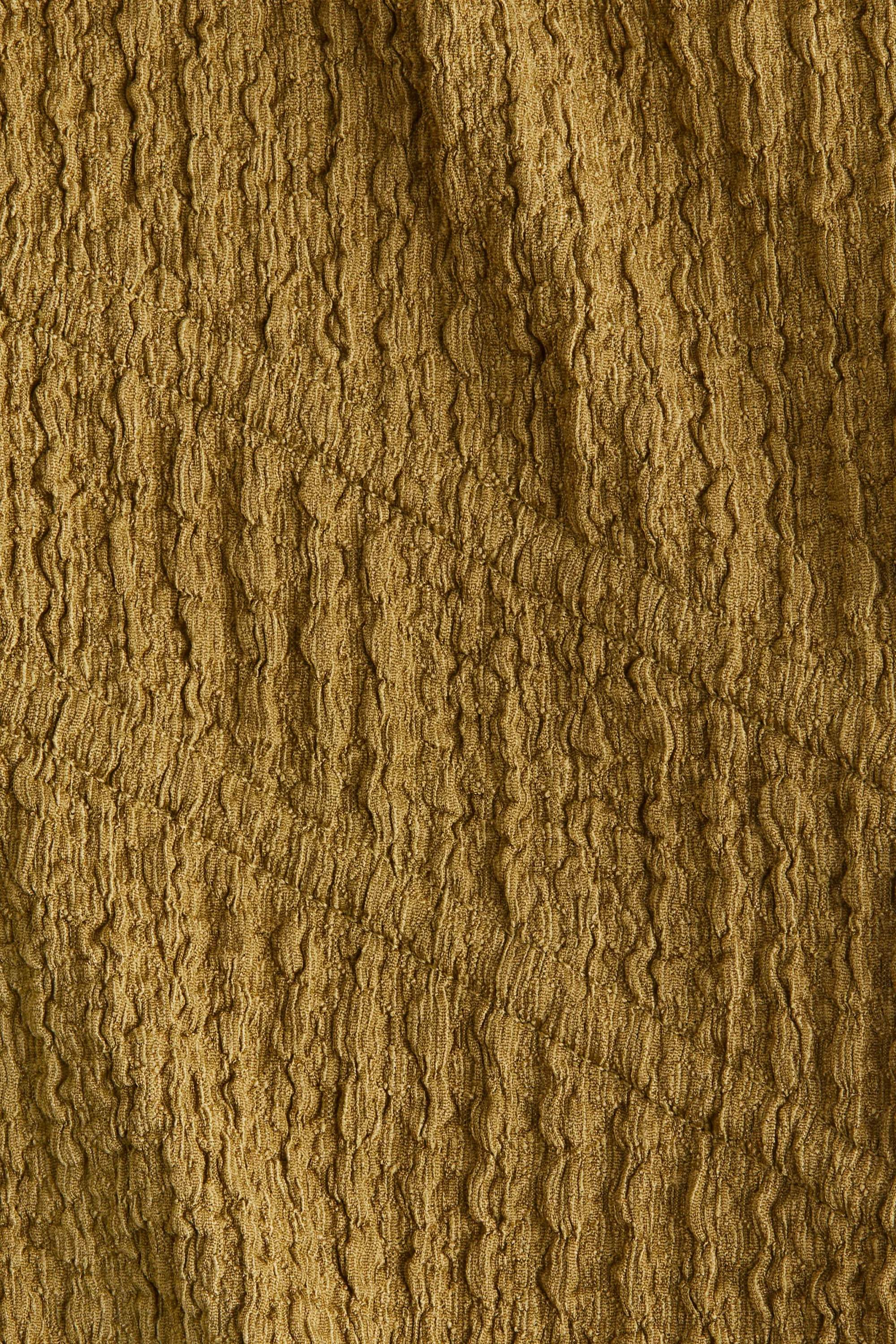 Top froissé avec cordons à nouer - Olive doré