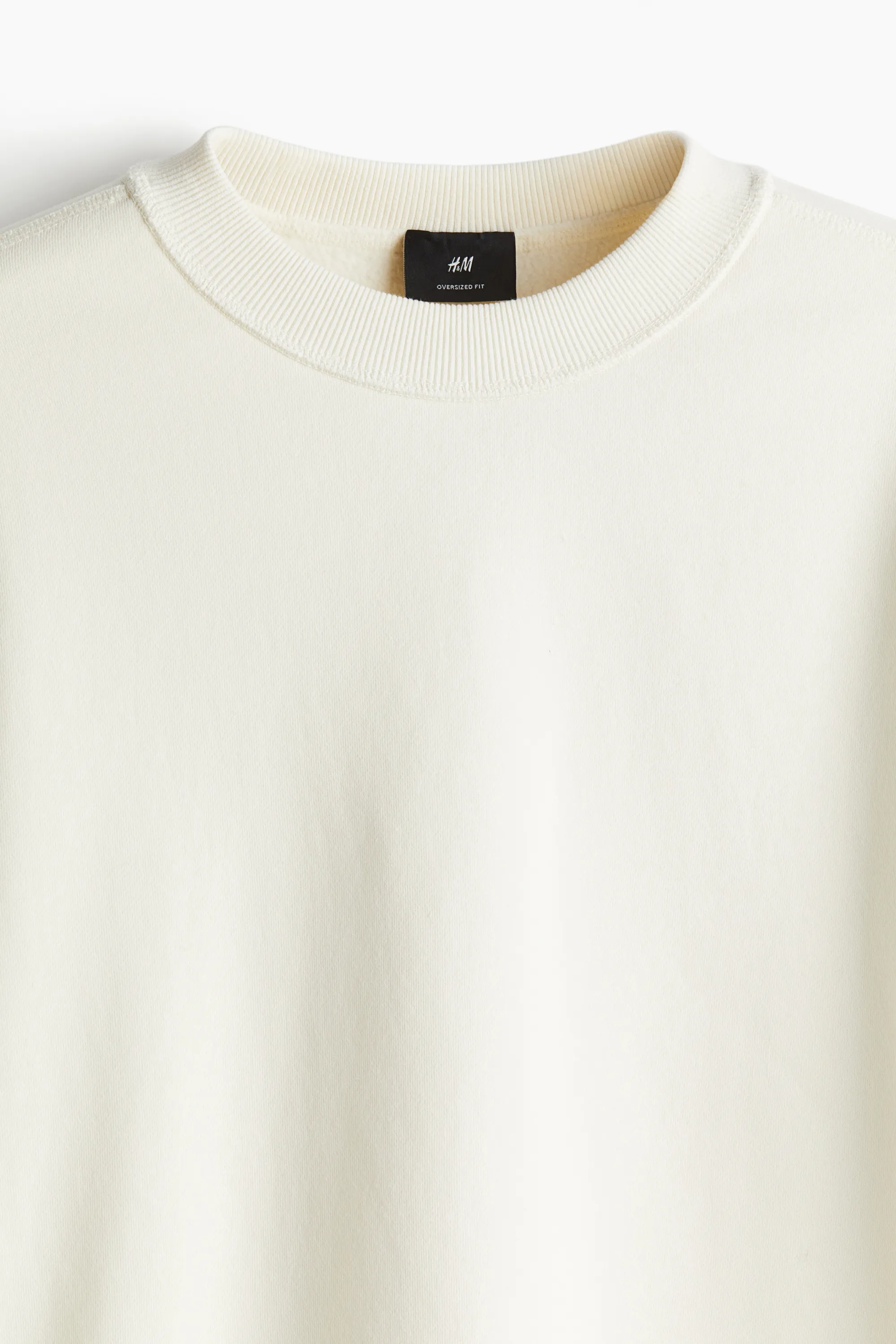 Sweat Oversized Fit en coton - Crème