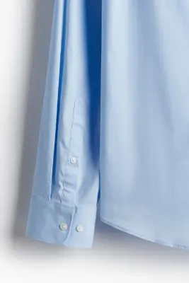 Chemise stretch Slim Fit - Bleu clair — photo 4